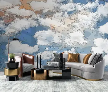 Пользовательские небесные облака Настенные Обои 3D Настенная Живопись Фотоискусство Обои Для Гостиной Спальни papier peint papel de parede 3d