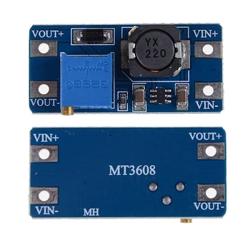 Регулируемый Модуль наддува постоянного тока 2A Повышающий Модуль Пластины наддува с MICRO USB от 2V-24V до 5V 9V 12V 28V
