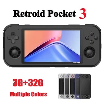 Ретро Игровая консоль Retroidpocket 3 Портативная игровая консоль 3G + 32G с 4,7-дюймовым сенсорным IPS-экраном Android 11 OS A