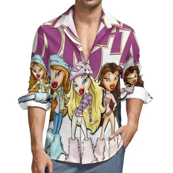 Рубашка Bratz для кукол Jasmin Y2k, повседневные рубашки с длинным рукавом, уличная одежда на заказ, блузки, осенние трендовые топы оверсайз