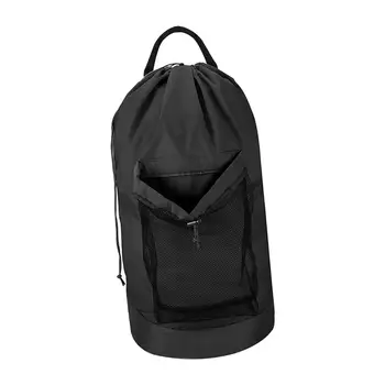 Рюкзак на шнурке, переносная сумка на шнурке, сумка из ткани Оксфорд Унисекс с передним карманом, спортивная сумка на шнурке для кемпинга в общежитии
