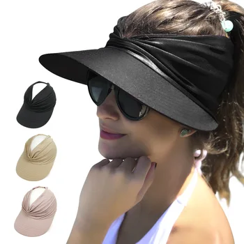 Складная летняя пляжная шляпа, Корейские солнцезащитные шляпы с большим козырьком для женщин, солнцезащитные шляпы с защитой от ультрафиолета, открытый Верх, Пустая Повседневная спортивная бейсболка