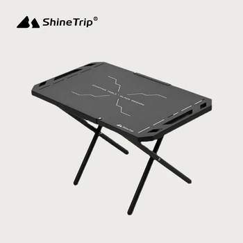 Складной стол для кемпинга на открытом воздухе Портативный складной стол из алюминиевого сплава Легкая многофункциональная мебель для кемпинга из нержавеющей стали
