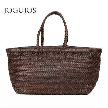 Фирменный дизайн, Женские тканые сумки, вязаная сумка-тоут из натуральной кожи, женская сумка через плечо, повседневная сумка-тоут, женская сумка