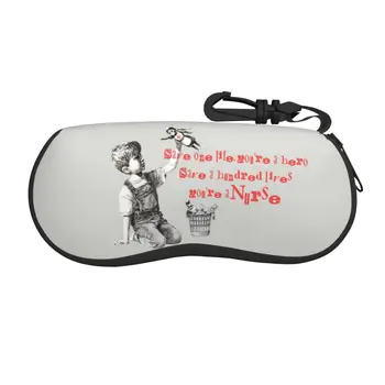 Футляр для очков Banksy Eyeglass Для женщин и мужчин, мягкая Защитная коробка для солнцезащитных очков с уличным искусством и граффити