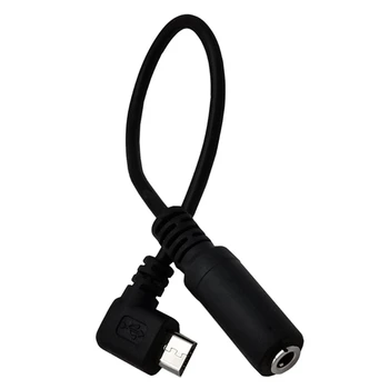 Черный разъем Micro USB для наушников 3,5 мм, разъем для наушников, провод, кабель, линия конвертера Широкого применения, Прямая поставка