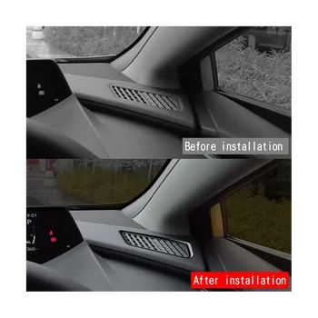 Ярко-черная наклейка на рамку вентиляционного отверстия передней панели автомобиля для Toyota Prius 60 серии 2022-2023 2шт